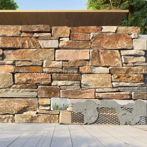 Revêtement mural en pierre mince véritable, auto-adhésif, flexible, design K noir, épaisseur 1-8 mm, pour intérieur/extérieur. - Product Image 2