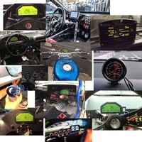 QSF SincoTech personnaliser 3.5 ''écran OBD2 jauge voiture universel compteur numérique Auto tension RPM tachymètre compteur de vitesse 18-en-1 Gau