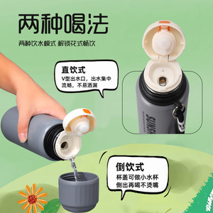 Simple 316 Stainless Steel Insulated Water Bottle With One Button Opening Portable Direct Drinking Travel Outdoor Cup - Product Image 1
