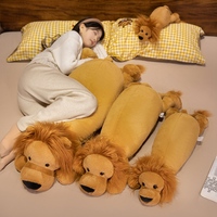 Vente en gros de grands animaux en peluche lion de 40 à 120 cm, adorable jouet en peluche lion, coussin géant en peluche lion pour canapé et lit