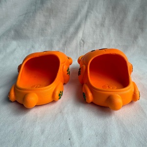 Pantoufles à imprimé animal pour femmes, orange, doublure en peluche PVC, semelle intermédiaire EVA rembourrée, toutes saisons, bout rond, épaisseur de semelle 15 mm - Product Image 3