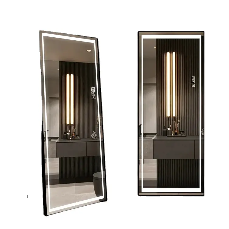 Led Bcklit Bathroom Mirrors Rectangle Smart Backlit Led Mirror With Touch Switch For Bathroom