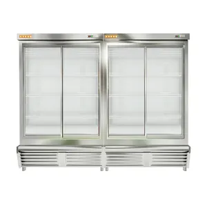 Sliding Glass Door For Commercial Display Convenience Store Walk In Cooler