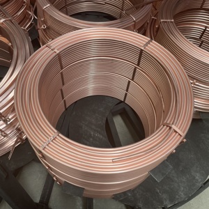 Tube sans soudure en cuivre pur ASTM B280 99,95 % pour climatiseurs, vente directe usine, tube évaporateur en cuivre SF-Cu C12000 pour eau - Product Image 1