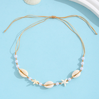 Collier en résine fait main avec coquillages cauris, perles d'étoile de mer, bijoux bohèmes inspirés de la mer, cadeau pour femmes et filles, ensemble boucles d'oreilles et bracelet