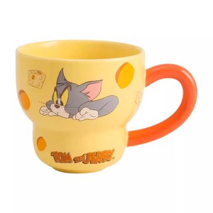 Tasse en céramique Tom et Jerry beige avec poignée, design de dessin animé, pour café, thé, bureau, petit-déjeuner, cadeau, tasse individuelle - Product Image 5