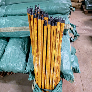 Manche de balai en bois enduit de PVC, diamètre 22 mm, résistant à l'eau, poils durs, usage domestique, durable, écologique, hauteur 45 pouces et plus - Product Image 1