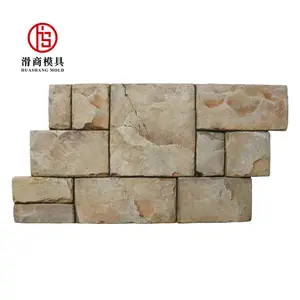 3D Luxury PU Faux Artificial Stone Panel fpc polyurethane fortress cultural stone brick stone panel for exterior wall