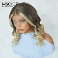Perruque Lace Front Transparente MSCICI 13x6 en Cheveux Humains Vierges Birmans, Motif Ondulations Profondes, Densité Personnalisable, 100% Cheveux Humains
