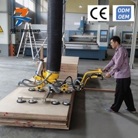 Bras manipulateur pneumatique industriel à rotation 360° pour la manutention de panneaux en acier au carbone et en verre, contrôle PLC, manutention automatique des matériaux