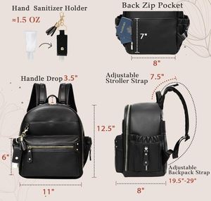 Small Diaper <b>Bag</b> <b>Mini</b> Diaper <b>Bag</b> Backpack <b>Mini</b> Backpack with 11 Pockets Baby Diaper <b>Bag</b> with Hand Sanitizer Holder - Product Image 4