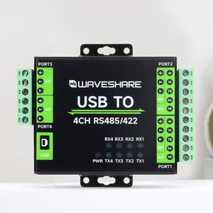 ตัวแปลง USB เป็น RS485/422 แบบแยกสัญญาณสำหรับอุตสาหกรรม ชิป FT4232HL แท้ รองรับการเชื่อมต่อ USB เป็น RS485 2 ช่อง + RS485/422 2 ช่อง แบบติดตั้งบนราง - Product Image 2