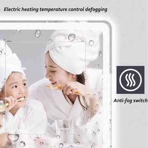 Custom Size Large Farmeless Led Light Smart Defog <strong>Half</strong> Moon Shape LED Light <strong>Mirror</strong> With Anti Fog - Product Image 5