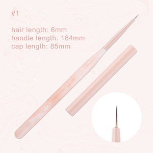 Ensemble de pinceaux pour nail art rose 6mm 9mm 12mm, pinceaux fins, ovales, plats, ronds, pour gel 3D, pour manucure - Product Image 6