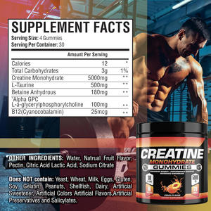 Gomitas Pre-Entrenamiento con BCAA de Durazno, Nutrición Deportiva, Creatina Monohidratada para Aumentar de Peso, Dosis para Adultos No Embarazadas, Dulces de Goma - Product Image 4