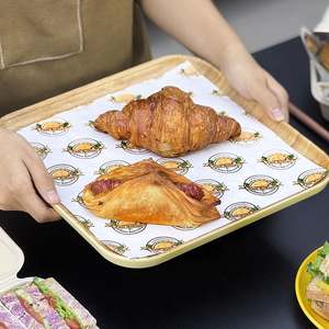 Food-grade Customization <b>Burger</b> and Sandwich Barbecue Grease-proof <b>Paper</b> for Baking Square Fried Chicken Pad <b>Paper</b> for Take Away - Product Image 1