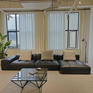 ชุดโซฟาห้องนั่งเล่นทันสมัย สไตล์นอร์ดิก ผ้าเทค รูปตัวแอล - Product Image 1