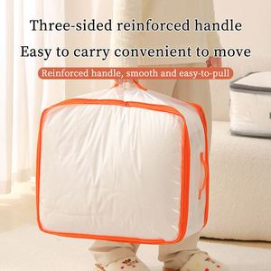 Clear Visual Design Waterproof Wardrobe Clothes Quilt Organizer <b>Bag</b> <b>Compressed</b> Storage <b>Bag</b> with Zipper - Product Image 3