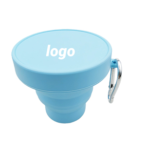 Portable Silicone Foldable Water Bottle for Outdoor Sports Travel with High Heat Resistance Promotion Custom Logo Advertising