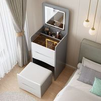 Coiffeuse minimaliste avec miroir et tiroirs pour le maquillage, peu encombrant, bon marché, vente en gros en usine