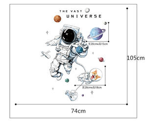 Le Vaste Univers Stickers Muraux Dessin Animé Astronaute Étoile Avec <span class=keywords><strong>Chien</strong></span> <span class=keywords><strong>Papier</strong></span> <span class=keywords><strong>Peint</strong></span> Pour Chambre À Coucher Créative Amovible Salon <span class=keywords><strong>Papier</strong></span> <span class=keywords><strong>Peint</strong></span> - Product Image 6