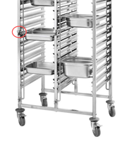 Chariot de boulangerie commercial double face à 16 plateaux, en acier inoxydable, mobile, pour équipement de cuisine d'hôtel et de restauration