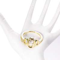 CM Schmuck Messing Echtvergoldet Maßgefertigte Modische 5A CZ Simulierte Diamantringe Muster Stapelbare Alltagsringe für Frauen