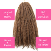 Ingrosso trecce lunghe Crochet Marley Twist trecce 30 fili colorati Afro crespo ricciolo biondo piegati Dreadlocks Extension per capelli
