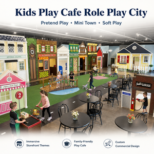 Ciudad de Juegos de Rol para Niños, Cafetería de Juegos, Equipo de Juego de Simulación con Mini Ciudad y Zona de Juegos Suave - Product Image 1