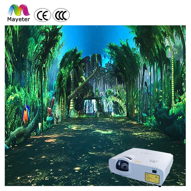 Indoor Projection 3D AR curve wall 360 degree circular room dome immersive theater Interactive Projector for Diverse Space