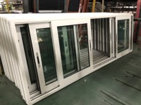 Fenêtre coulissante en aluminium et PVC pour balcon, design moderne et personnalisé, 2 rails, avec moustiquaire