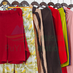 Pantalons évasés à jambes larges pour femmes, 100% coton, tailles mixtes, vêtements d'occasion, balles de vêtements Ukay en provenance de Chine - Product Image 4