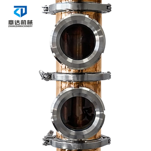 Colonna di Distillazione in Rame Moon Shine da 4 e 6 Pollici con Piastra a Bolle e Tappo Professionale - Product Image 1