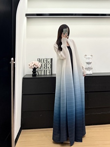 Muçulmano Tradicional das mulheres plissado Design <span class=keywords><strong>Cardigan</strong></span> Plus Size Robe Blusão Fábrica Miyake Abaya Original Designer Roupas - Product Image 2
