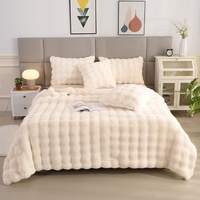 Nouvelle Couverture de Lit Moderne Épaisse en Fausse Fourrure de Lapin 2026 – Grande Taille Luxe en Fausse Fourrure de Vison Douillette pour Chambre à Coucher