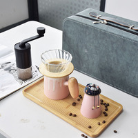 Ensemble de café portable de voyage, céramique de qualité alimentaire, fournitures pour le café, le thé et l'espresso pour la maison, le camping en plein air avec coffret cadeau