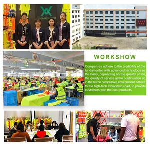 شعار مخصص هاي فيس سترات السلامة العاكسة سترة البناء البرتقالي البوليستر بدون جيب - Product Image 5