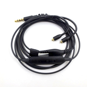 Cable de audio de repuesto MMCX trenzado estéreo chapado en oro de 1,2 m para <span class=keywords><strong>SE215</strong></span> con control de volumen - Product Image 4