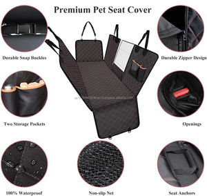 Funda Protectora para Asiento de Coche para Perros y Gatos con Bolsillo de Almacenamiento, Hamaca para Asiento Trasero, Resistente, Antideslizante y Duradera - Product Image 5