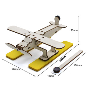 Kit de modelo de hidroavión de madera, juguete educativo de ciencia de montaje manual para niños de 4 a 6 años - Product Image 4