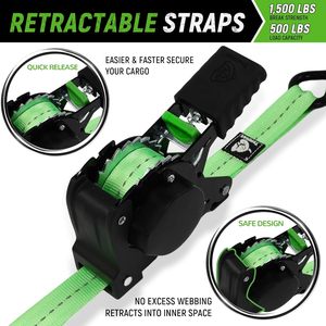 Ngụy trang Ratchet Tie xuống dây đai 1 "* 8 'với Vinyl tráng S Móc & thủ môn, Nhiệm Vụ nặng nề cây đứng dây đai, 4 gói - Product Image 2