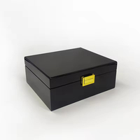 Boîte de rangement en bois laqué piano rectangulaire avec mousse EVA pour emballage de bougies parfumées aux huiles essentielles avec logo personnalisé
