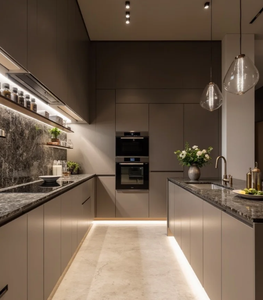 CBMMart-Armoire de cuisine affleurante en MDF avec finition laquée, meubles sur mesure pour villa, nouvelle collection 2025 - Product Image 6