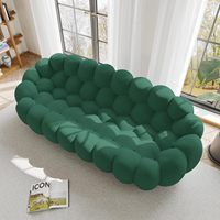 Canapé sectionnel moderne KingTop Home Football pour salon, rembourré, orange, deux places