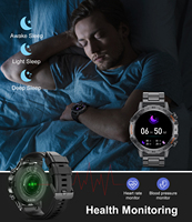 Reloj Inteligente LIGE BW1846 de Acero Inoxidable Negro para Hombre, Batería de Larga Duración, Smartwatch con Respuesta de Llamadas, Rastreador de Actividad Física y Deportiva, Compatible con Android e iOS
