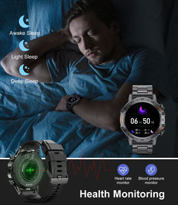 LIGE BW1846 Reloj inteligente de acero inoxidable negro para hombres Batería de larga duración SmartWatch Responder llamada Sport Fitness Tracker Android IOS - Product Image 5