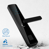 Accueil Hôtel Appartement Bureau Smart Tuya Poignée Numérique Serrure Intelligente Électronique Biométrique Empreintes Digitales rfid Carte Clé Serrure De Porte