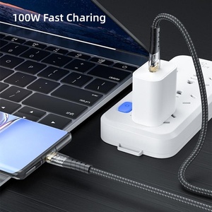 Nuovo Design Cavo di Ricarica USB <span class=keywords><strong>C</strong></span> a <span class=keywords><strong>C</strong></span> Trasparente da 100W, 1m 2m 3m, Cavo USB <span class=keywords><strong>C</strong></span> Visibile per Dispositivi Mobili con Porta Type <span class=keywords><strong>C</strong></span> - Product Image 3