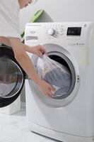 Filet de lavage en polyester à mailles larges pour machine à laver, idéal pour les vêtements sales, soutiens-gorge, chaussettes, sous-vêtements et chaussures.