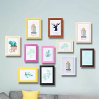 Venta caliente marco de fotos cuadrado pequeño de madera maciza Marco de pintura de tamaño personalizado fácil Simple para uso doméstico regalo de recuerdo amigos